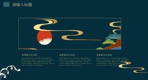 Yaratıcı ulusal gelgit karikatür el boyaması tarzı kişisel özgeçmiş yarışması PPT şablonu