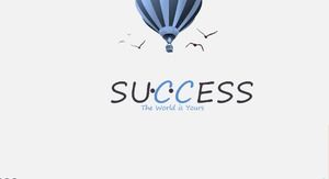 Simple atmospheric hot air balloon general PPT template