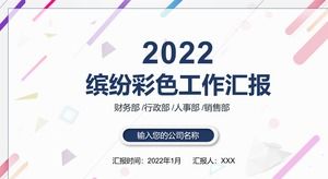 Kolorowy szablon raportu z pracy PPT