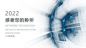 Technologia sieci internetowej szablon PPT wiatru