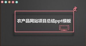 Tarım ürünleri web sitesi proje özeti ppt şablonu