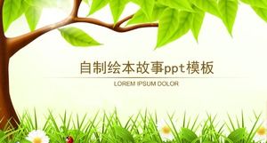 Kendi kendine yapılan resimli kitap hikayesi ppt şablonu