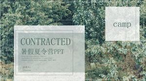 Taze gerçek atış orman arka plan yaz kampı aktivite planı PPT şablonu