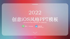 Güzel yaratıcı gradyan arka planı IOS rüzgar işletmesi genel PPT şablonu