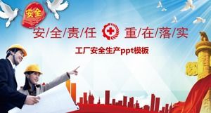 Template ppt produksi keselamatan pabrik