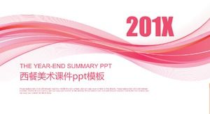 Western art courseware ppt template