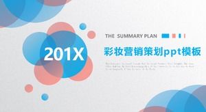 Modello ppt di pianificazione del marketing di trucco