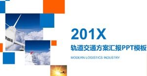 Modello ppt del rapporto del piano di transito ferroviario