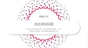 Creative minimalist technology dot particle embellishment company work report PPT template