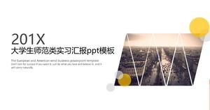 Modello ppt di rapporto di tirocinio per insegnanti di studenti universitari