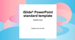 粉藍色油畫背景總結報告ppt模板