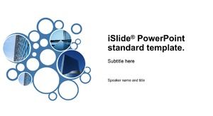 藍色泡泡個性商務ppt模板