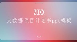 Modèle ppt de plan de projet de données volumineuses