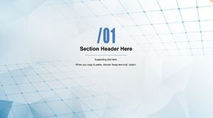 Blue simple technology business summary report ppt template