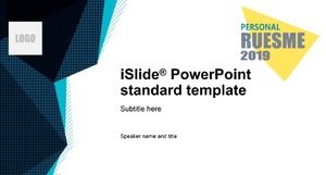 Blue triangle simple business general ppt template