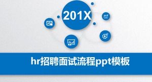 Plantilla ppt del proceso de entrevista de reclutamiento de recursos humanos
