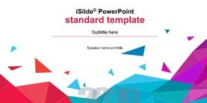 رائع مثلث ملون قالب ppt عالمي بسيط