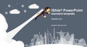 Açık gri canlı karikatür düz iş iş raporu ppt şablonu