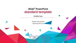 Creative fashion colorful minimalist geometric style business general PPT template