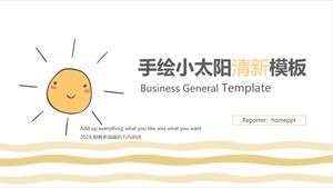 Plantilla PPT de pequeño sol simple, fresca y linda