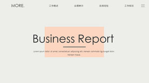 Plantilla PPT de informe de trabajo de estilo europeo y americano minimalista