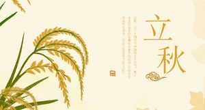 Cosecha de trigo veinticuatro términos solares a partir de la plantilla PPT de otoño