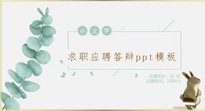 Job application defense ppt template