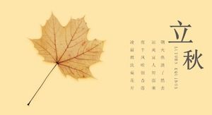 بسيطة البرتقالية 24 الشمسية حيث تبدأ الخريف قالب ppt