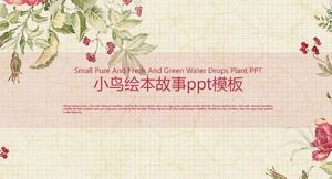 Little bird picture book story ppt template