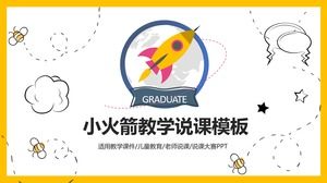 Küçük roket öğretmeni öğretme ve konuşma PPT şablonu