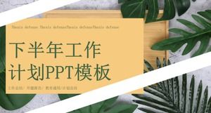 Plan de travail littéraire et simple pour le modèle PPT du second semestre