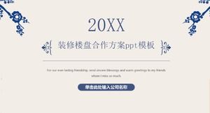 Dekoracja szablon planu współpracy nieruchomości ppt