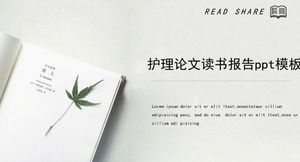 Modello ppt di relazione del libro di carta infermieristica