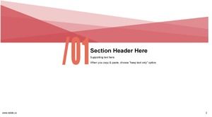 简约现代粉色橙色几何立体风商务通用PPT模板