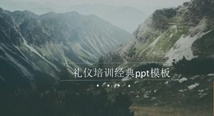 Etikette-Training klassische ppt-Vorlage