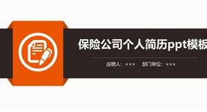 Modello di curriculum ppt della compagnia di assicurazioni