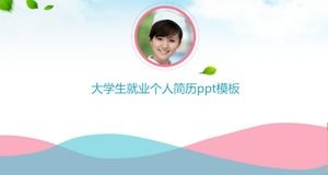 Modello ppt di curriculum per l'occupazione degli studenti universitari