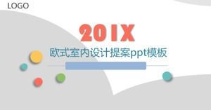 Modello ppt di proposta di interior design in stile europeo