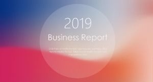 Modèle PPT général d'entreprise de vent IOS translucide minimaliste de mode vibrante