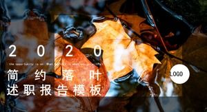 Einfache PPT-Vorlage für den Nachbesprechungsbericht mit Laublandschaft im Hintergrund