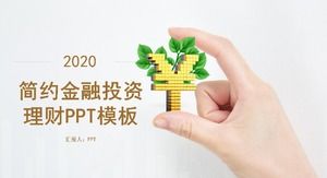 Template PPT investasi manajemen keuangan industri keuangan suasana sederhana dan modern