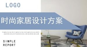 Basit ve cömert ev tasarımı şeması PPT şablonu