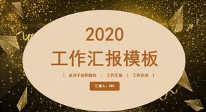 Atmosferik siyah altın iş çalışma raporu ppt şablonu