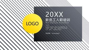 Plantilla PPT de capacitación de inducción para empleados de empresa con sentido de diseño minimalista creativo
