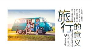 "معنى السفر" جولة عائلية ذاتية القيادة لألبوم قالب PPT الإلكتروني