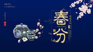 PPT-Vorlage für die Einführung des blauen klassischen Frühlingsäquinoktiums für den Solarbegriff