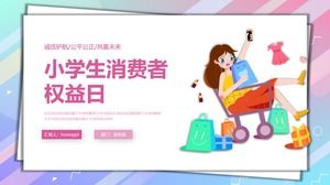 Farbige PPT-Vorlage für den Tag der Verbraucherrechte in der Grundschule