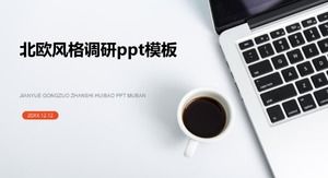 PPT-Forschungsvorlage im nordischen Stil