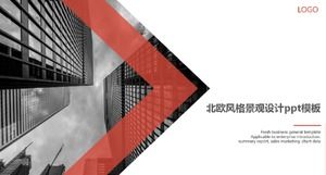 Landschaftsgestaltung im nordischen Stil ppt-Vorlage