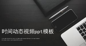 Plantilla ppt de video dinámico de tiempo